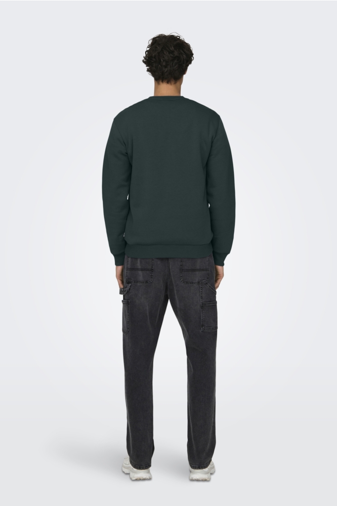 ONSCERES CREW NECK NOOS 22018683 DARKEST SPRUCE